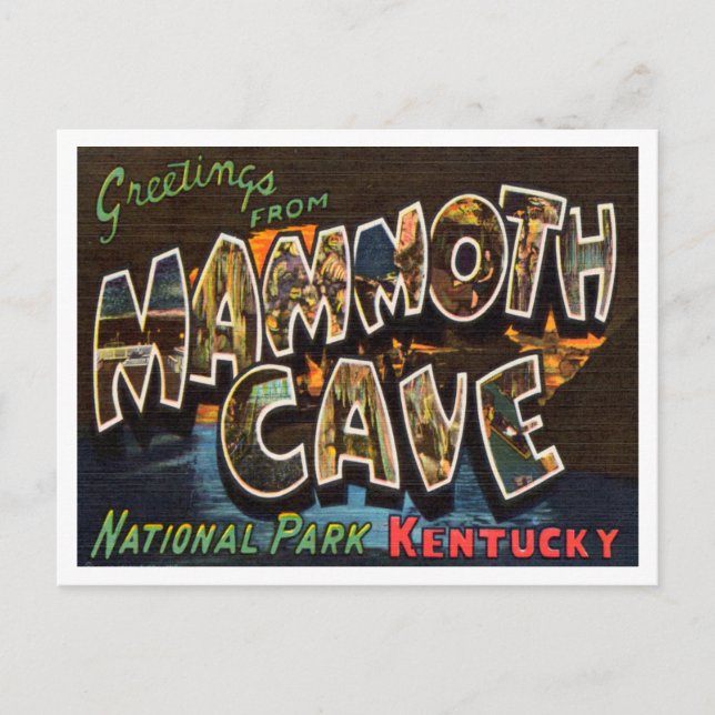 Hälsning från Mammoth Cave nationalpark Kentucky Vykort (Framsida)