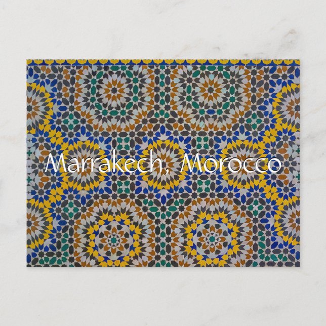 Hälsning från Marrakech Marocko Vykort (Framsida)
