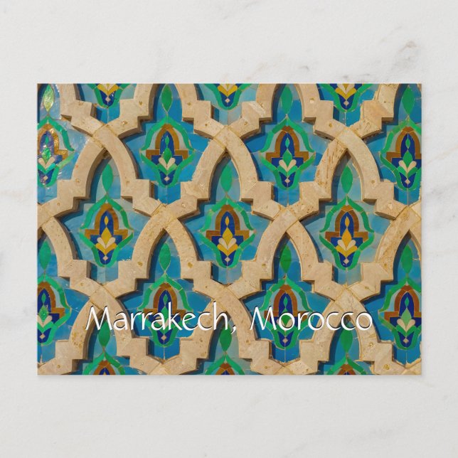 Hälsning från Marrakech Marocko Vykort (Framsida)