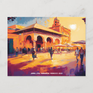 Hälsning från Marrakech Medina Marocko Helg Vykort