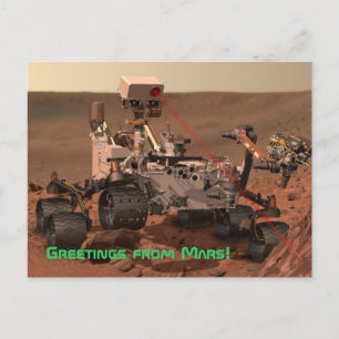 Hälsning från Mars! Mars Curiosity Rover-vykort Vykort