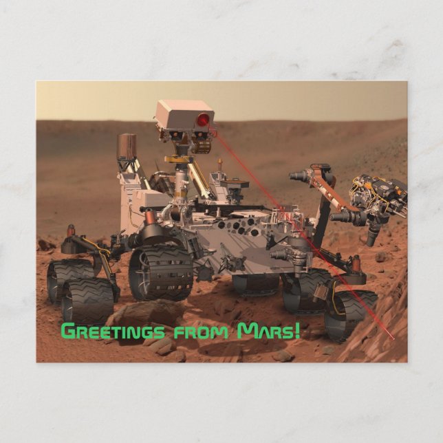 Hälsning från Mars! Mars Curiosity Rover-vykort Vykort (Framsida)