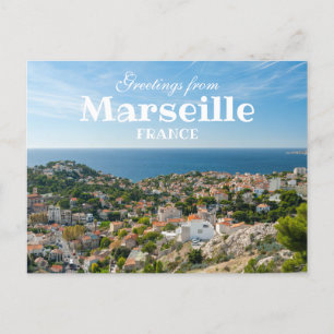 Hälsning från Marseille Frankrike Scenia Postcard Vykort