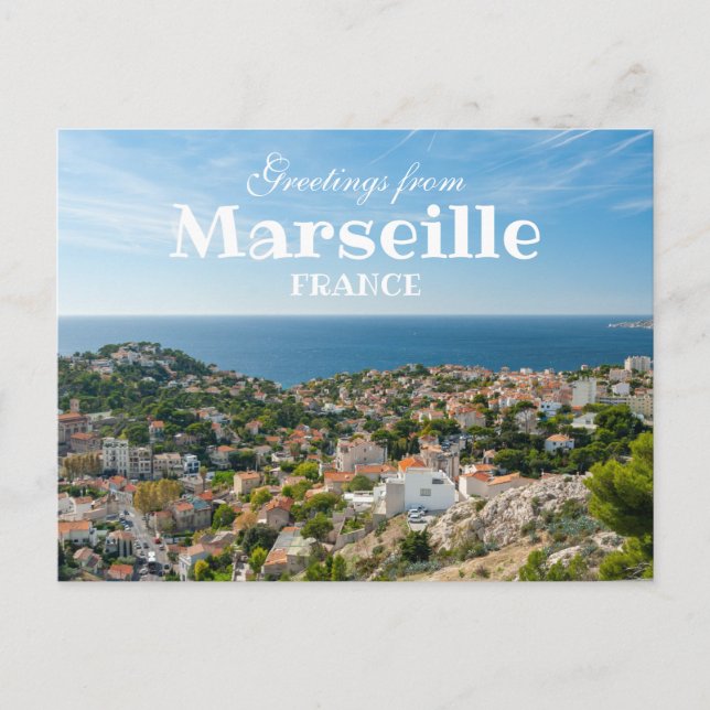 Hälsning från Marseille Frankrike Scenia Postcard Vykort (Framsida)