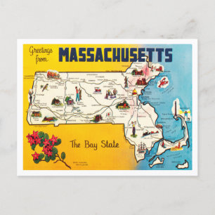 Hälsning från Massachusetts, Bay State Travel Vykort