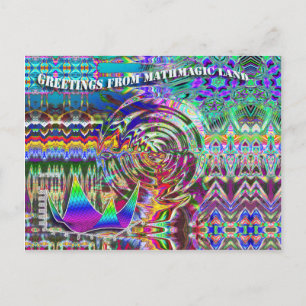 Hälsning från MathMagic Land Vykort