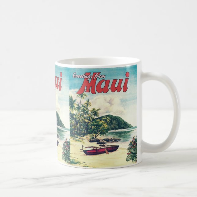 Hälsning från Maui, Hawaii    Kaffemugg (Höger)