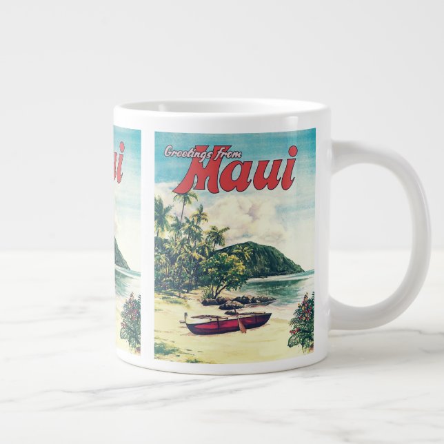 Hälsning från Maui,    HawaiiJumbo Coffee Mugg Jumbo Mugg (Höger)