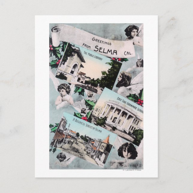 Hälsning från med Scenia ViewsSelma, CA Vykort (Framsida)