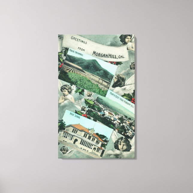 Hälsning från med scenvy canvastryck (Framsida)