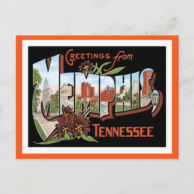 Hälsning från Memphis Tennessee US City Vykort (Framsida)