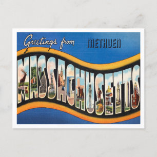 Hälsning från Methuen, Massachusetts Travel Vykort