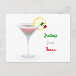 Hälsning från Mexico Cocktail Helgdag Card Helg Vykort