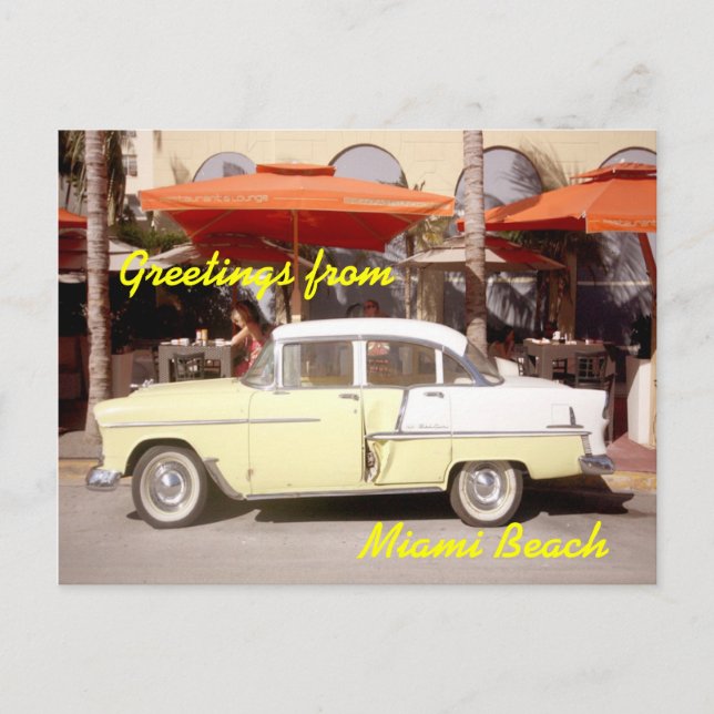 Hälsning från Miami Beach Vykort (Framsida)