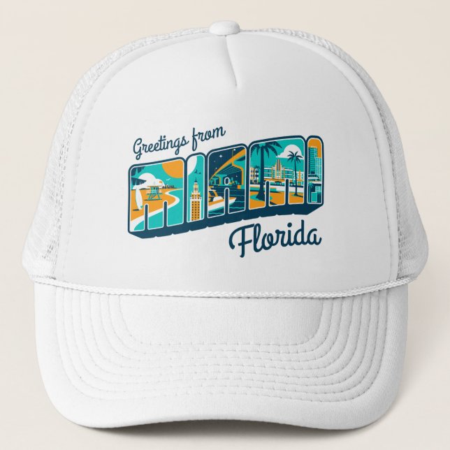 Hälsning från Miami Florida Keps (Framsida)