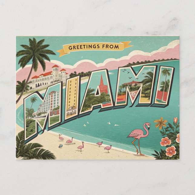 Hälsning från Miami Vykort (Framsida)
