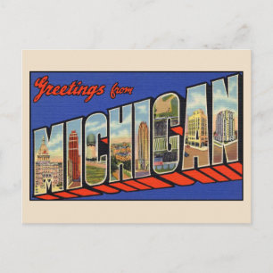 Hälsning från Michigan Large Brev vykort