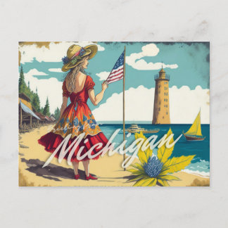Hälsning från Michigan Vykort