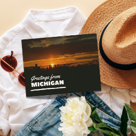 Hälsning från Michigan-vykort Vykort
