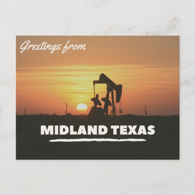 Hälsning från Midland Texas vykort (Framsida)