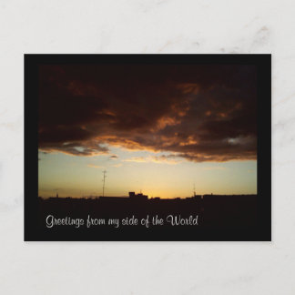 Hälsning från min sida av världen vykort