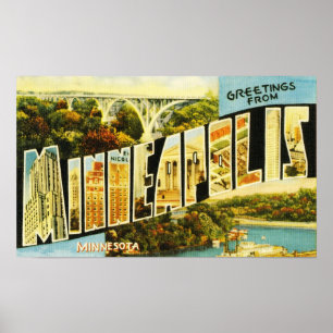 Hälsning från Minneapolis Minnesota Poster