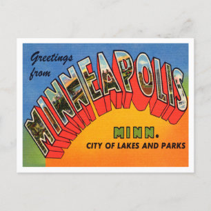 Hälsning från Minneapolis, Minnesota Travel Vykort