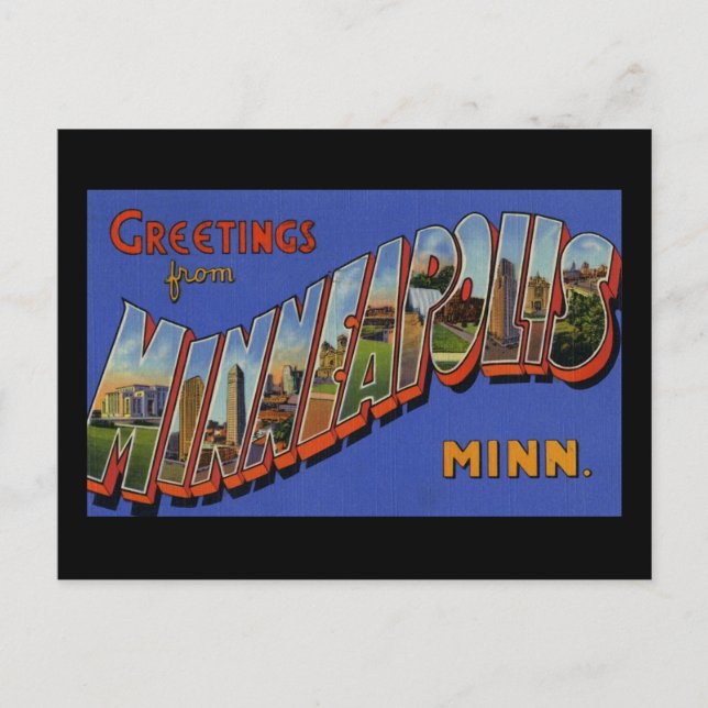 Hälsning från Minneapolis Minnesota Vykort (Framsida)