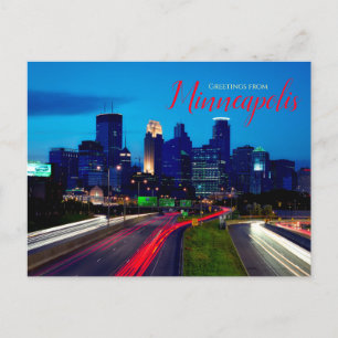 Hälsning från Minneapolis Minnesota-vykort Vykort