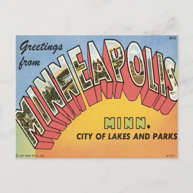 Hälsning från Minneapolis Vykort (Framsida)