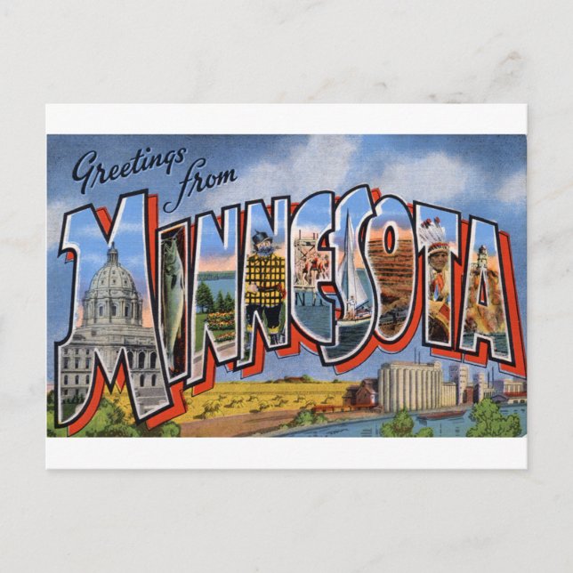 Hälsning från Minnesota Vykort (Framsida)