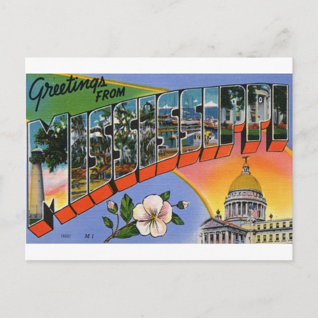 Hälsning från Mississippi Vykort (Framsida)