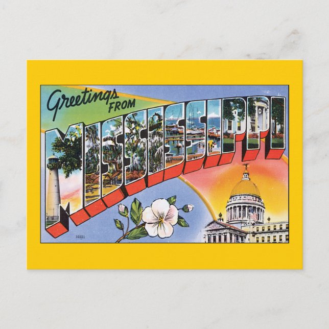 Hälsning från Mississippi Vykort (Framsida)