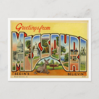 Hälsning från Missouri Vintage Vykort