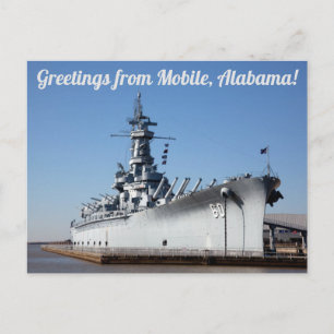 Hälsning från Mobile, Alabama, B-60-vykort Vykort