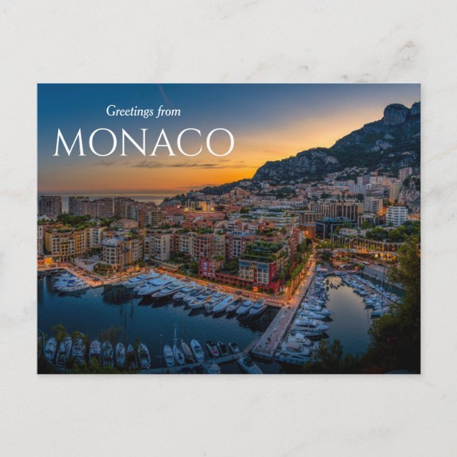 Hälsning från Monaco-vykort Vykort (Framsida)
