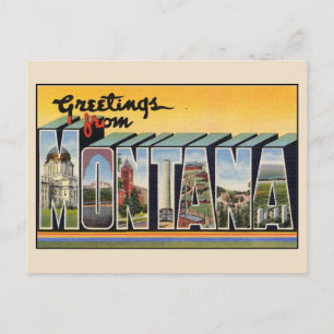 Hälsning från Montana Large Brev vykort