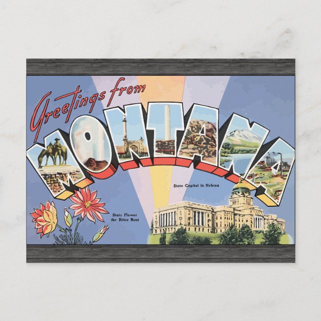 Hälsning från Montana State Capital i Helena, VI Vykort (Framsida)