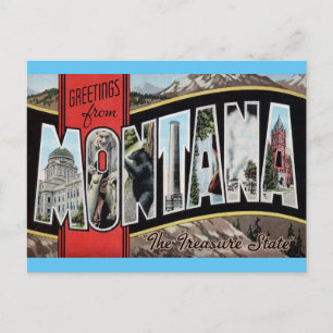 Hälsning från Montana Travel Postcard Vykort