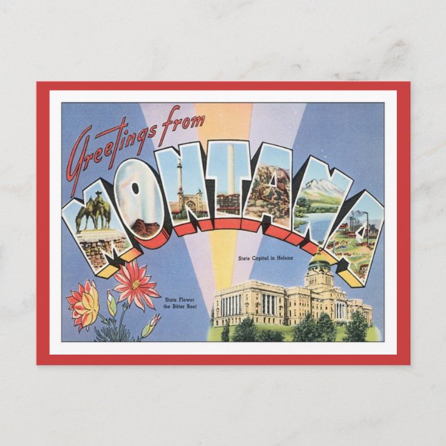 Hälsning från Montana Vykort (Framsida)