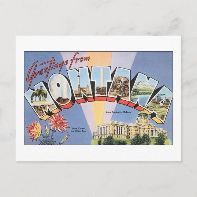 Hälsning från Montana Vykort (Framsida)