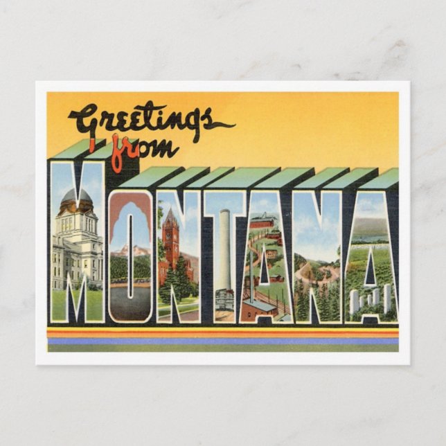 Hälsning från Montana Vykort (Framsida)