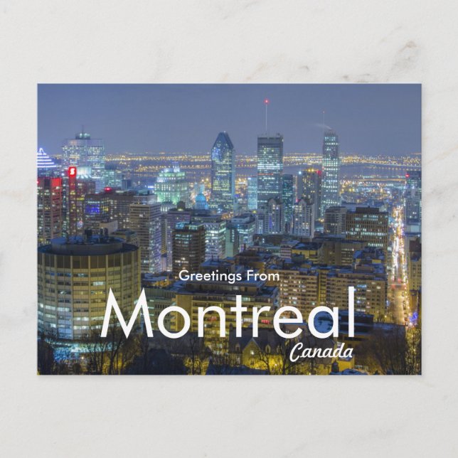 Hälsning från Montreal Canada Postcard Cityscape Vykort (Framsida)