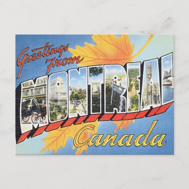 Hälsning från Montreal Kanada Vykort (Framsida)