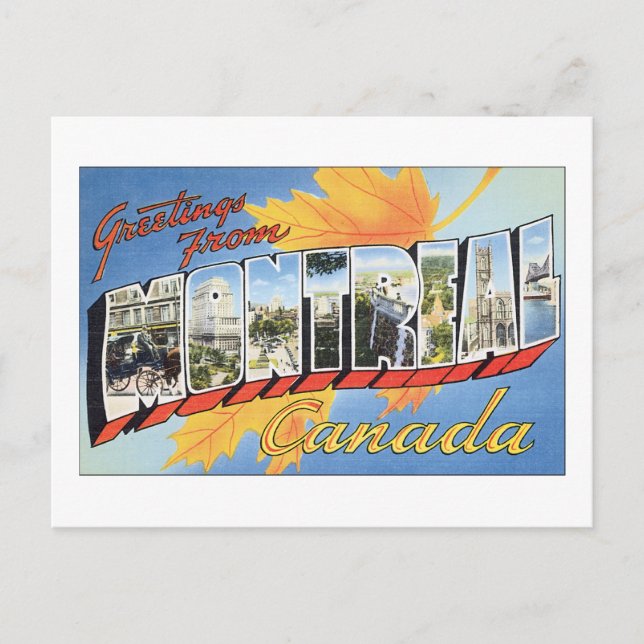 Hälsning från Montreal, Kanada Vykort (Framsida)