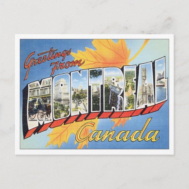 Hälsning från Montreal Kanada Vykort (Framsida)