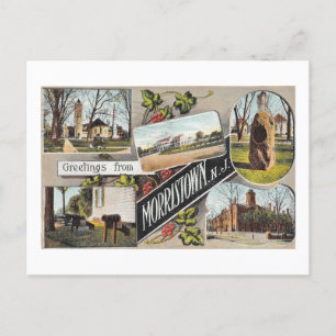 Hälsning från Morristown NJ Vintage Stil Vykort