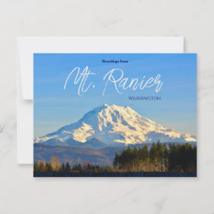 Hälsning från Mt Ranier Washington Postcard Vykort