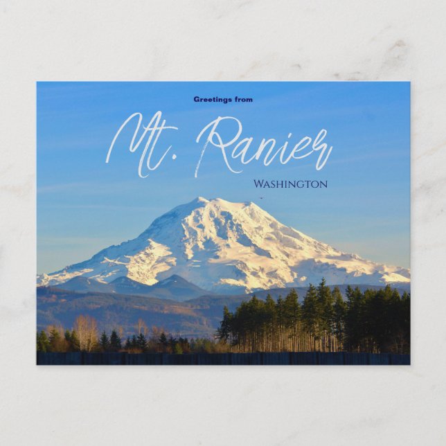 Hälsning från Mt Ranier Washington Postcard Vykort (Framsida)