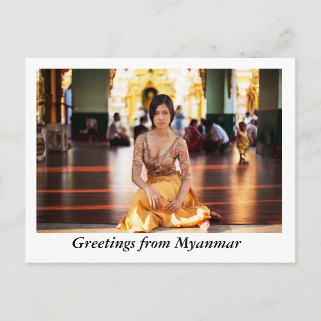 HÄLSNING FRÅN MYANMAR VYKORT (Framsida)